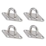 Heavy Duty Hammock Kits & Ceiling Hook Diamond Pad Eye Plates, 304 Stainless Steel & Black Zinc Galvanized Steel Corrosion（4pcs） In Australia - Darrahopens