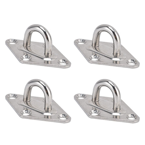 Heavy Duty Hammock Kits & Ceiling Hook Diamond Pad Eye Plates, 304 Stainless Steel & Black Zinc Galvanized Steel Corrosion（4pcs） In Australia - Darrahopens