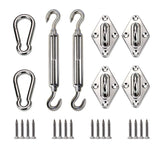 Sun Shade Sail Hardware Kit - Super Heavy Duty - for Square and Rectangle Sun Shade Sail Rectangle Square Shade Sail Outdoor In Australia - Darrahopens