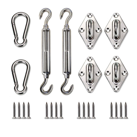 Sun Shade Sail Hardware Kit - Super Heavy Duty - for Square and Rectangle Sun Shade Sail Rectangle Square Shade Sail Outdoor In Australia - Darrahopens