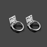 2pcs Fixed Square Door Catch Stainless Steel Eye Plate Hammock Hooks Pad Eye Concrete Wall Hooks Eye Bolts Ceiling Hook Ceiling