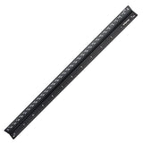 12 "Architectural Scale Ruler Aluminum, Metric Metal Engineers Triangle Drafting Ruler with Imperial Measurements for Architects