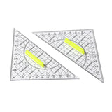 Triangular Ruler for Crafts -Triangular Geometry School Ruler Drawing Tools, Drawing Tool with Clear Protractor for Geometry（2pcs） In Australia - Darrahopens
