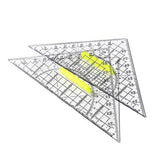 Triangular Ruler for Crafts -Triangular Geometry School Ruler Drawing Tools, Drawing Tool with Clear Protractor for Geometry（2pcs） In Australia - Darrahopens