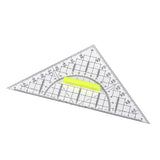 Triangular Ruler for Crafts -Triangular Geometry School Ruler Drawing Tools, Drawing Tool with Clear Protractor for Geometry（2pcs） In Australia - Darrahopens