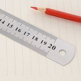 2 Pcs Stainless Steel Ruler,Straight Ruler Measuring Tool, for Engineering Office and School Metal Straight Ruler Precision In Australia - Darrahopens