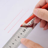 2 Pcs Stainless Steel Ruler,Straight Ruler Measuring Tool, for Engineering Office and School Metal Straight Ruler Precision In Australia - Darrahopens