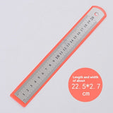 2 Pcs Stainless Steel Ruler,Straight Ruler Measuring Tool, for Engineering Office and School Metal Straight Ruler Precision