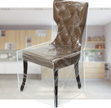 Plastic Chair Covers for Dining Room, Waterproof Clear Seat Chair Protector Cover with Backrests, Protect The Chair from Stains In Australia - Darrahopens