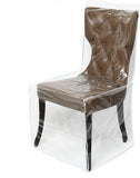 Plastic Chair Covers for Dining Room, Waterproof Clear Seat Chair Protector Cover with Backrests, Protect The Chair from Stains
