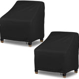 Outdoor Chair Covers Waterproof, Lounge Deep Seat Cover, Lawn Chair Covers, Rain Snow Dust Wind-Proof(2 Pack, Black） In Australia - Darrahopens