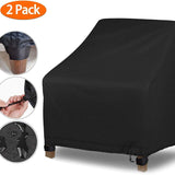 Outdoor Chair Covers Waterproof, Lounge Deep Seat Cover, Lawn Chair Covers, Rain Snow Dust Wind-Proof(2 Pack, Black） In Australia - Darrahopens