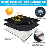 Heavy Duty Waterproof Black Smoker Cover Round Grill Covers Gas Outdoor Electric Grill Cover for Char-Broil, 24"D x 28.5"H