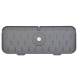 Kitchen Faucet Sink Splash Guard, Silicone Water Catcher Mat – Sink Draining Pad Behind Faucet, Grey Rubber Drying Mat （2pcs） In Australia - Darrahopens