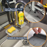 Kitchen Faucet Sink Splash Guard, Silicone Water Catcher Mat – Sink Draining Pad Behind Faucet, Grey Rubber Drying Mat （2pcs） In Australia - Darrahopens