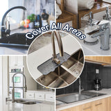 Kitchen Faucet Sink Splash Guard, Silicone Water Catcher Mat – Sink Draining Pad Behind Faucet, Grey Rubber Drying Mat （2pcs） In Australia - Darrahopens