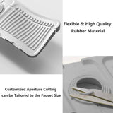 Faucet Splash Guard for Kitchen Sink Splash Guard, Ring Size Adjustable Faucet Drip Catcher Mat（One big and one small, gray） In Australia - Darrahopens
