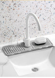 Faucet Splash Guard for Kitchen Sink Splash Guard, Ring Size Adjustable Faucet Drip Catcher Mat（One big and one small, gray） In Australia - Darrahopens