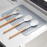 Eco-friendly Silicone Dish Drying Mat Large Reusable Non-slipping and Heat Resistant Dish Quick Drying Pad, 11.8"x7.8" （2pcs）