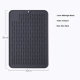 Eco-friendly Silicone Dish Drying Mat Large Reusable Non-slipping and Heat Resistant Dish Quick Drying Pad, 11.8"x7.8" （2pcs）