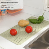 Countertop Drying Pad Tidy Counter Mat Sure for Drain Described Convenient Foldable Heat Resistant Silicone Kitchen Spill Green In Australia - Darrahopens