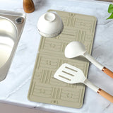Countertop Drying Pad Tidy Counter Mat Sure for Drain Described Convenient Foldable Heat Resistant Silicone Kitchen Spill Green In Australia - Darrahopens