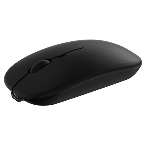 Bluetooth Mouse Rechargeable Wireless Mouse for Tablet Cell Phone Smartphone Laptop PC Computer Desktop Android Cordless (Black) In Australia - Darrahopens