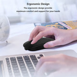 Bluetooth Mouse Rechargeable Wireless Mouse for Tablet Cell Phone Smartphone Laptop PC Computer Desktop Android Cordless (Black) In Australia - Darrahopens