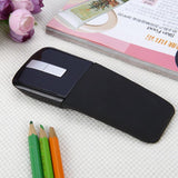 Wireless Mouse Portable Foldable Optical Mouse Ergonomic Wireless Gaming Mouse with USB Receiver Office Tools Black