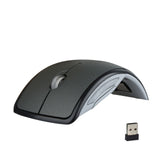 Wireless Arc Mouse2.4G Computer Folding Mouse Foldable Mini Travel Mouse Easy to Carry for Laptop Notebook Desktop Computer (2pcs)