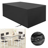 66x36x27in Table Cover Black Waterproof Outdoor Dinner Protector Dust-Proof Table Desk Cover Furniture Covers with Storage Bags