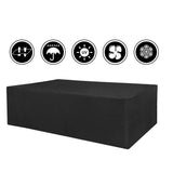 66x36x27in Table Cover Black Waterproof Outdoor Dinner Protector Dust-Proof Table Desk Cover Furniture Covers with Storage Bags