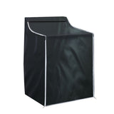 Top Load Washing Machine Cover Laundry Dryer Protect Cover Dustproof Waterproof Zipper Design for Easy Fit for Most Machine(Black)