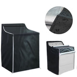 Top Load Washing Machine Cover Laundry Dryer Protect Cover Dustproof Waterproof Zipper Design for Easy Fit for Most Machine(Black)