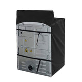 Top Load Washing Machine Cover Laundry Dryer Protect Cover Dustproof Waterproof Zipper Design for Easy Fit for Most Machine(Black)