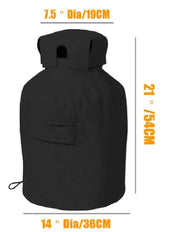 Propane Tank Cover, Ventilated Propane Gas Can Protection Cover, Heavy Duty Cylinder Propane Bottle Storage Bag, Waterproof