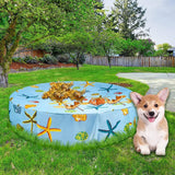 Foldable Round Dog Swimming Pool Cover, Coating Waterproof and UV Protection, Leakproof Washable Kiddie Pet Small Paddling Bath