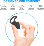 Ear Plugs for Sleeping Noise Cancelling,Washable Hearing Protection for Work, Travel, Concert, Swimming, Sleep Snoring (Black)