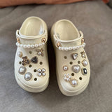 Bling Shoe Charms for Women Girl,Pearl Shoe Charms with Shoe Chains for Women Girls Shoe Accessories Decoration Charms for Slipper In Australia - Darrahopens