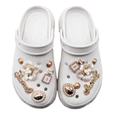 Shoe Charms for Women Girls Sliver Fashion Crystal Shoes Charms Clog Accessories,Decoration Sandal with Cute Bear Decoration 12pcs In Australia - Darrahopens