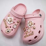 Shoe Charms for Women Girls Sliver Fashion Crystal Shoes Charms Clog Accessories,Decoration Sandal with Cute Bear Decoration 12pcs In Australia - Darrahopens