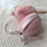 2pcs Artificial Pearl Earmuffs Ribbon Bowknot Winter Keep Warm Comfortable Warmers Imitation Rabbit Plush Ear Cover Kids Adults
