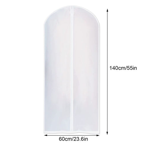 5 Pcs Garment Covers Bag Clear 60*140cm Snag Free Zipper Hanging Garment Bags for for suits, dresses, leathers, tops, furs