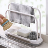 Kitchen Sponge Holder Dishcloth Hanger, Kitchen Sink Rack Tray Organizer Stand for Sponge, Dish Cloth, Rag, Brush （2pcs）