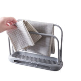 Kitchen Sponge Holder Dishcloth Hanger, Kitchen Sink Rack Tray Organizer Stand for Sponge, Dish Cloth, Rag, Brush （2pcs）