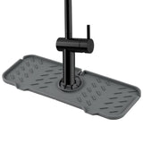 Silicone Faucet Splash Guard Gen 2 - Outlet & Slope Upgraded Faucet Water Catcher Mat Sink Sponge Holder for Kitchen （2pcs）