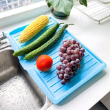 Dish Drying Rack Kitchen Dish Drainer Rack with Drainage System Fast Drying Space-Saving Design Drain Tray Cutlery Bowls （2pcs）