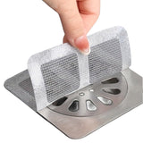20 PCS Pack,4" X 4" Disposable Shower Drain Cover Hair Catcher Shower Drain Mesh Stickers, Bathroom, Laundry, Bathtub, Kitchen