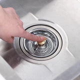 304 Stainless Steel Pop Up Sink Drain Strainer with Drain Filter, Anti-Clog
Stainless Steel Metal Pop Up Sink Stopper