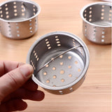 3 Pieces Stainless Steel Kitchen Sink Basket Strainer with Handle Garbage Disposal Stopper Mesh Basket Basket Sink Strainer